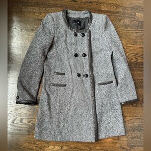 Isabel Marent tweed jacket with leather trim